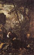 Salvator Rosa Democritus in Meditation oil on canvas